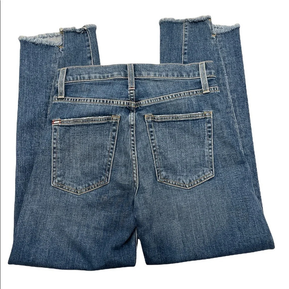 ALICE + OLIVIA Twisted Seam Step-Hem Cropped Jeans Amazing High Rise size 24 - Picture 7 of 16